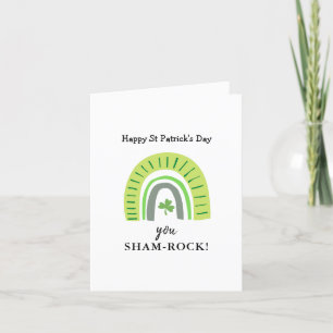 funny rainbow you rock St Patricks day Holiday Card