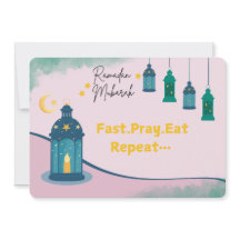 Funny Ramadan "Fast Pray Eat Repeat" 