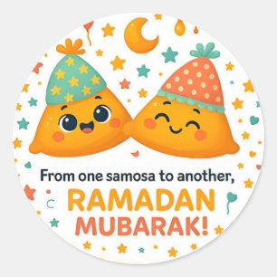 Funny Ramadan Mubarak  Classic Round Sticker