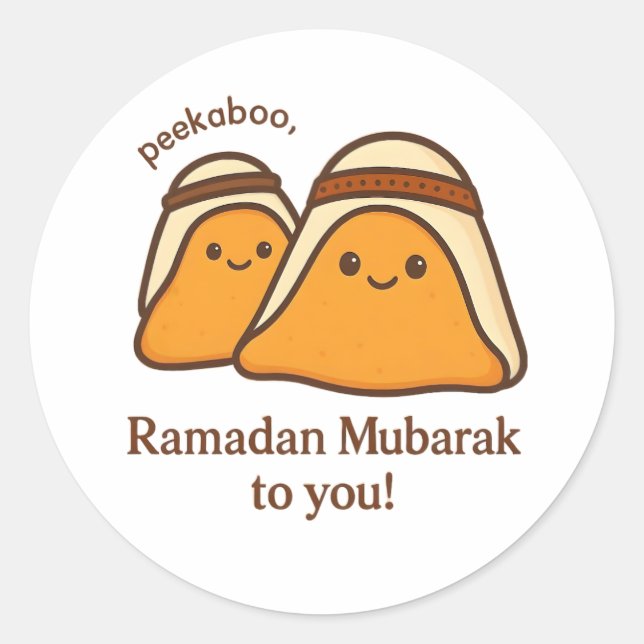 Funny Ramadan Mubarak To You Classic Round Sticker (Front)