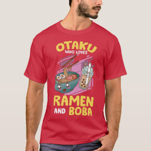 Funny Ramen and Boba Lover - Kawaii Bubble Tea Ram T-Shirt
