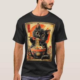 Funny Ramen Cat Noodle Lovers Anime Otaku T-Shirt