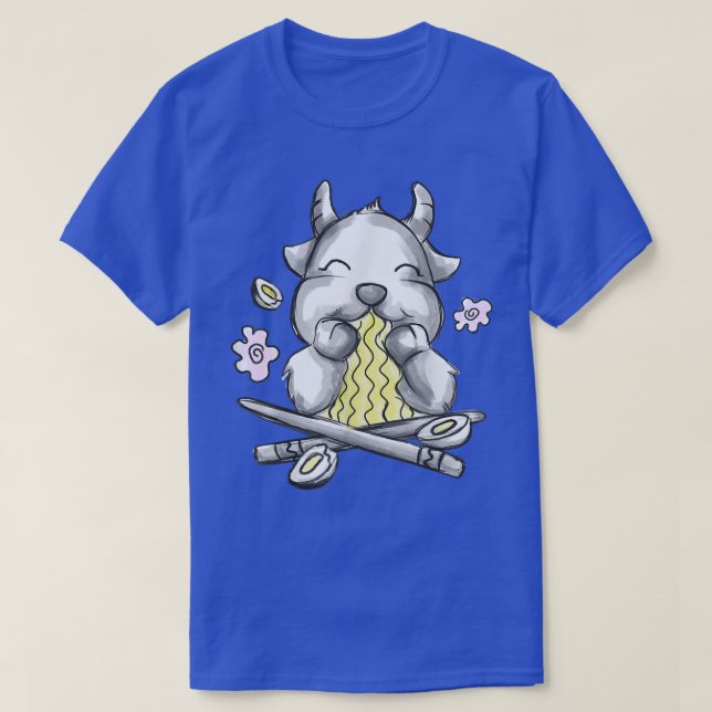 Funny Ramen Tshirt Japanese Kawaii Ramen Goat Desi (Design Front)