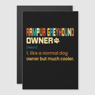Funny Rampur Greyhound Vintage Retro Dog Mom Dad G Magnetic Invitation