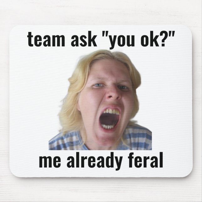 Funny Ranked Gamer Meme Mouse Pad (Front)