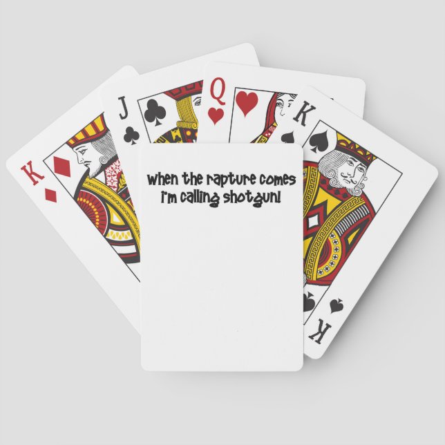 Funny rapture playing cards (Back)