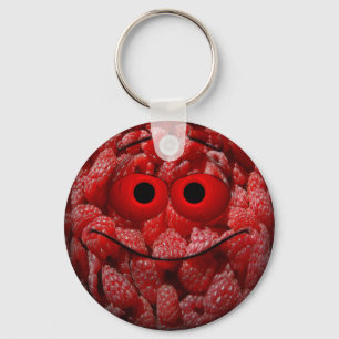 Funny Raspberry Emoticon Keychain