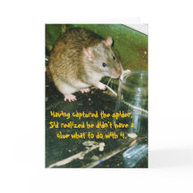 funny rat birthday card