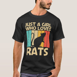 Funny Rat Design For Girls Kids Mouse Pet Rodent R T-Shirt
