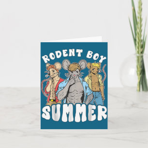 Funny Rat Lover Quote Rodent Boy Summer Cool Vacat Card