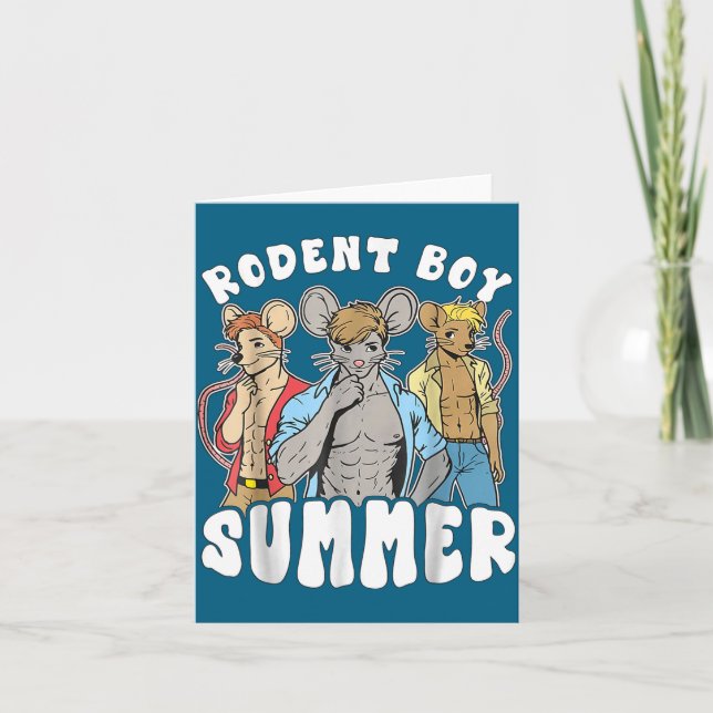 Funny Rat Lover Quote Rodent Boy Summer Cool Vacat Card (Front)