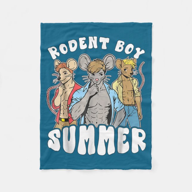 Funny Rat Lover Quote Rodent Boy Summer Cool Vacat Fleece Blanket (Front)