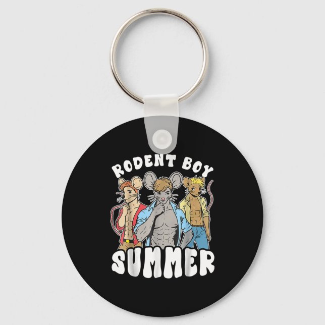 Funny Rat Lover Quote Rodent Boy Summer Cool Vacat Keychain (Front)