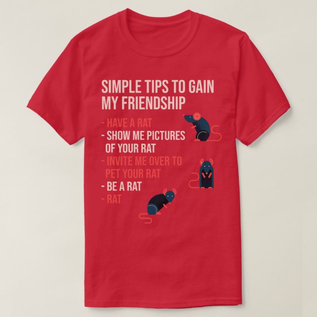 Funny Rat Lover  T-Shirt (Design Front)