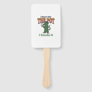 Funny Rat Pot Quote Vintage Engraving Design_1 Hand Fan