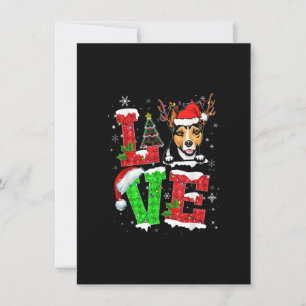 Funny Rat Terrier Dog Tree Christmas Lights Xmas P Invitation