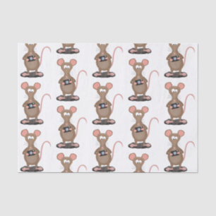 Funny rat with camera cartoon illustration tissue paper