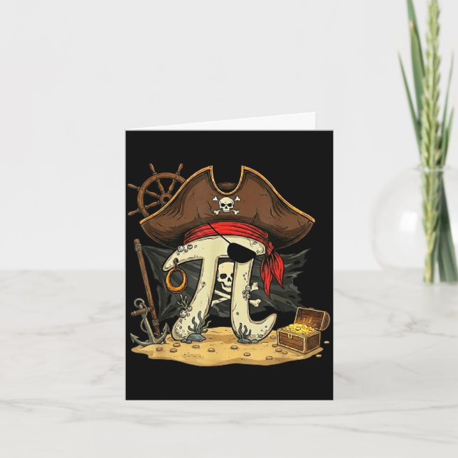 Funny rate pirate piday 314 math teacher science card (Front)