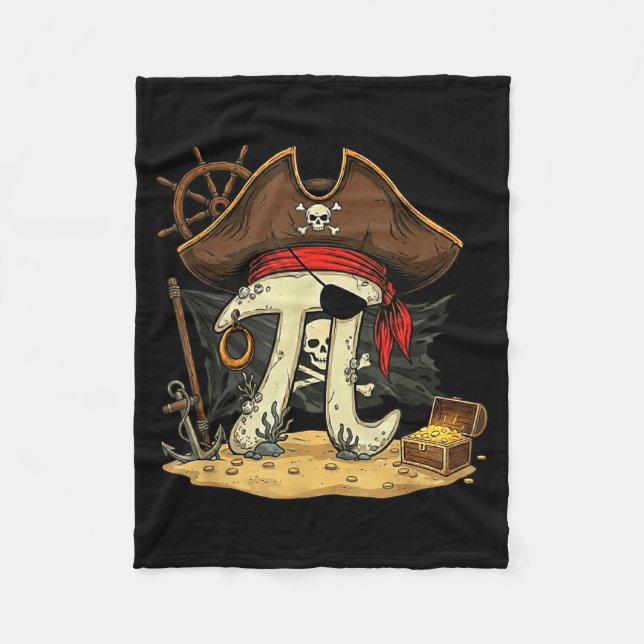 Funny rate pirate piday 314 math teacher science fleece blanket (Front)