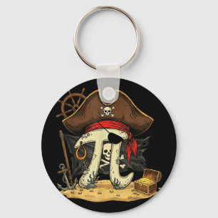 Funny rate pirate piday 314 math teacher science keychain