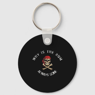 Funny Rate Quote - Why Is The Rum Always Gone_ , S Keychain