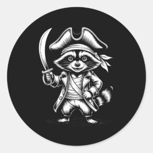 Funny Rate Raccoon  Classic Round Sticker
