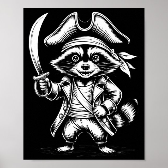 Funny Rate Raccoon  Poster (Front)
