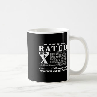 Funny Rated Gen X Generation X 80s Kid Humour  Coffee Mug