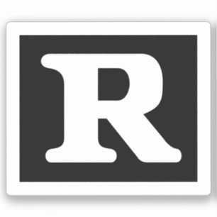 Funny Rated R Restricted Symbol