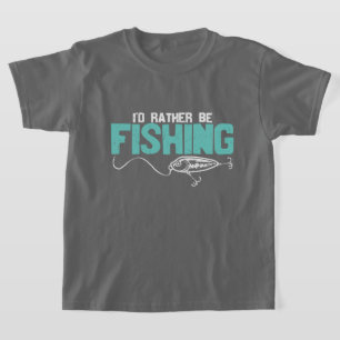 Funny rather fishing word art T-Shirt