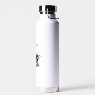 Funny Raven, F-Caw-F, Skull Raven, Gothic Crow Water Bottle