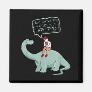 Funny Raw Food Vegan T Shirt But Where Do You Get Magnet