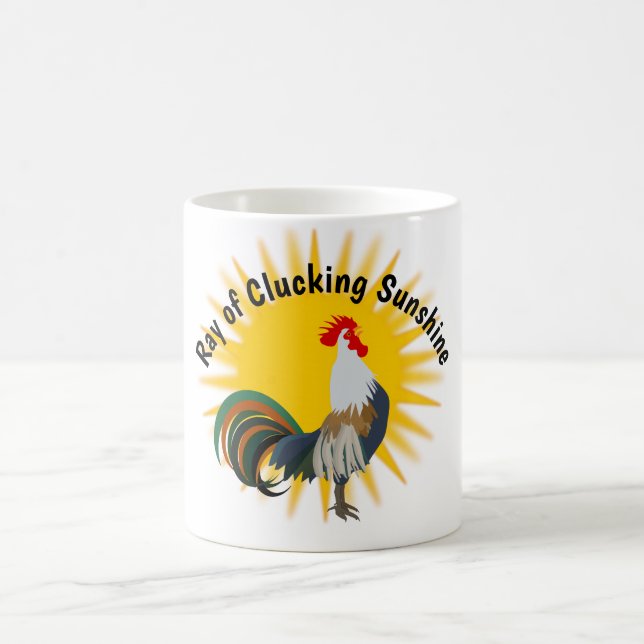 Funny Ray Of Sunshine Rooster Coffee Mug (Center)
