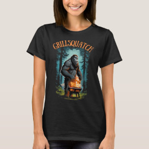 Funny Rbecue Griller Shirt - Bigfoot Grilling Sasq