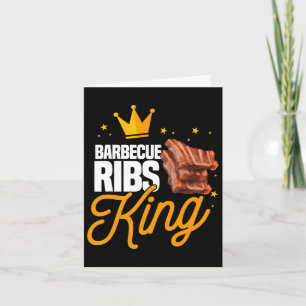 Funny Rbecue Ribs King Bbq Meat Season Matching Fo Card