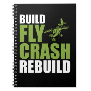 Funny RC Aircraft Pilot Controlled Model Plane Notebook