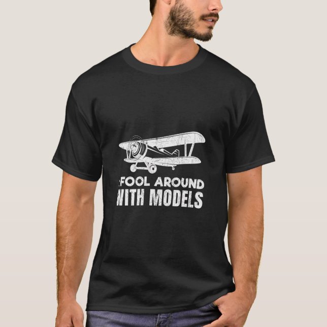 Funny Rc Model Airplane Prop Plane Pilot Gift T-Shirt (Front)