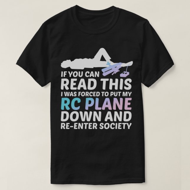 Funny RC Plane  T-Shirt (Design Front)