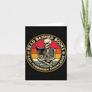 Funny Read Banned Books Retro Book Lover Reading S Card