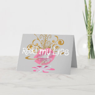Funny Read My Lips Note Car Holiday Card