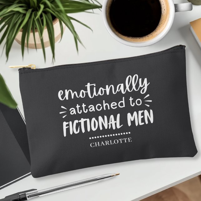 Funny Reader's Saying Personalized Charcoal Pencil Accessory Pouch (Creator Uploaded)