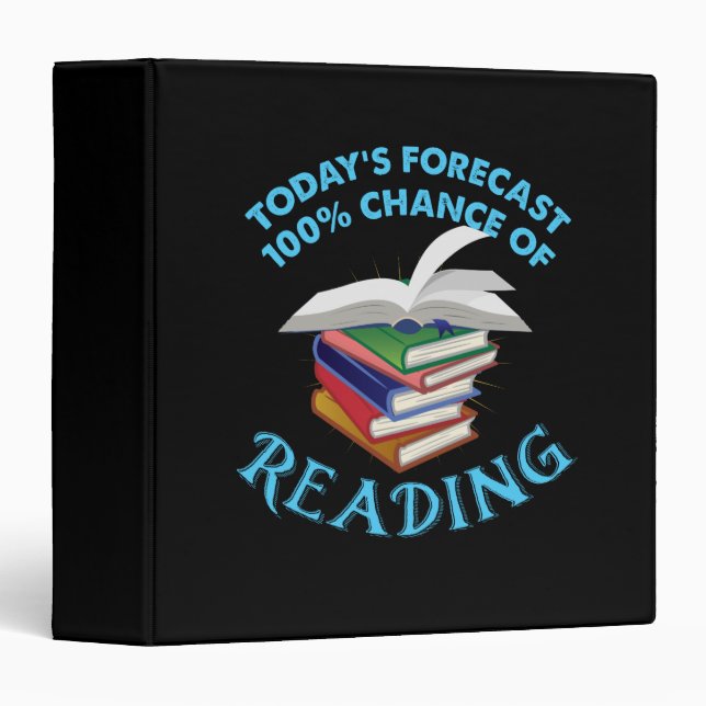 Funny Reading - 100% Chance of Reading Binder (Front/Spine)