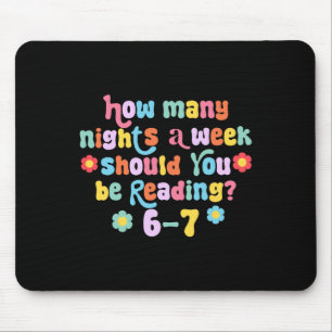 Funny Reading 67 Meme 6-7 Boys Kids Six Seven Teac Mouse Pad