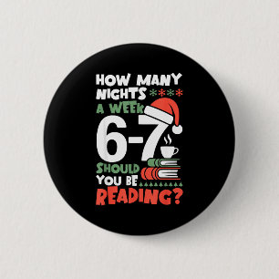 Funny Reading 67 Meme Englieacher Christmas Book L 2 Inch Round Button