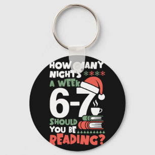 Funny Reading 67 Meme English Teacher Christmas Bo Keychain