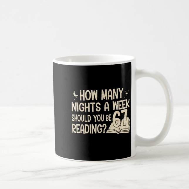Funny Reading 67 Six Seven Meme Englieacher Book L Coffee Mug (Right)