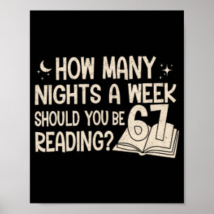 Funny Reading 67 Six Seven Meme English Teacher Bo Poster