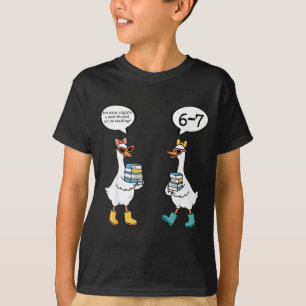 Funny Reading 67 Six Seven Meme Goose Teacher Book T-Shirt