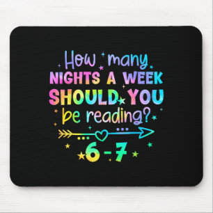 Funny Reading 67 Teacher Six Seven Reading 6 7 Boo Mouse Pad