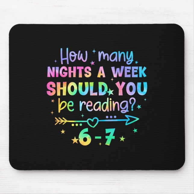 Funny Reading 67 Teacher Six Seven Reading 6 7 Boo Mouse Pad (Front)